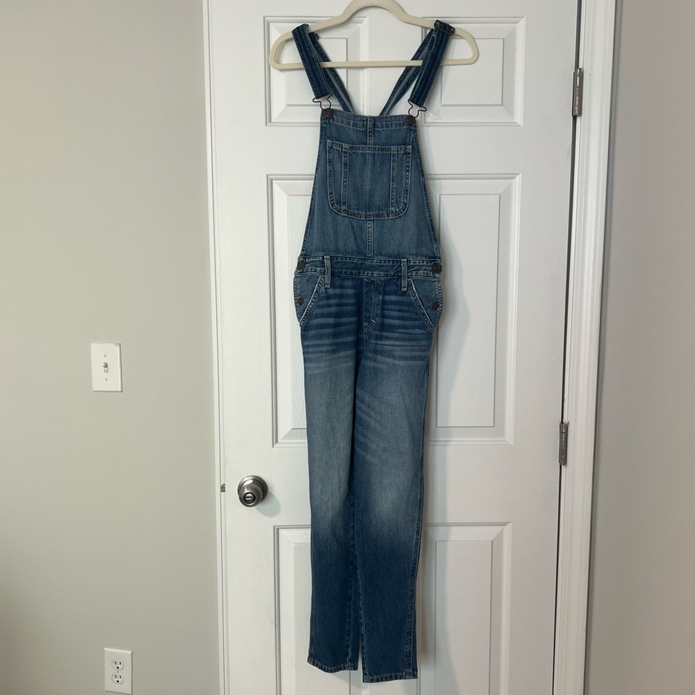 Abercrombie & Fitch medium blue denim overalls